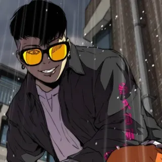 🌩 3dd6b65f 动漫, 角色, 太阳镜, 防风衣, 男性, 亚洲人 telegram sticker