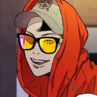 🌩 82705aa5 人物, 连帽衫, 眼镜, 角色, 卡通, 男人 telegram sticker