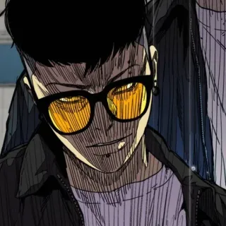 🇨🇼 b51076be 动漫, 眼镜, 肖像, 卡通 telegram sticker