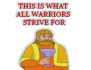🍷 178bc5c1 THIS IS WHAT ALL WARRIORS STRIVE FOR guerreiro, meta, conquista, motivação, triunfo, sucesso telegram sticker