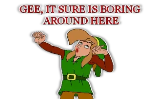 🙄 6434b118 Link Zelda CD-i GEE, IT SURE IS BORING AROUND HERE Zelda, CD-i, Link, meme, chato, Nintendo, videogame telegram sticker