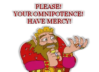 😣 a6c4d1bd PLEASE!
YOUR OMNIPOTENCE!
HAVE MERCY! rei, misericórdia, desenho animado, onipotência, realeza telegram sticker