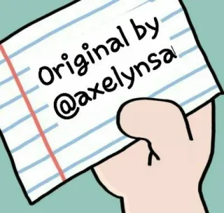 💫 d72017bc Original by @axelynsa asli, catatan, nama pengguna, axelynsa, tangan, gambar telegram sticker