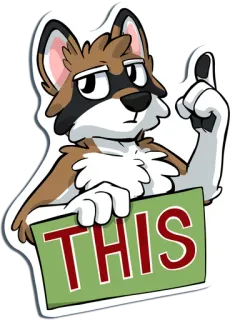 👆 d4864563 THIS furry, cane, adesivo, questo, animale telegram sticker