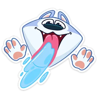 ☺️ 2b200790 dog, cartoon, sticker, animal, cute, funny, tongue telegram sticker