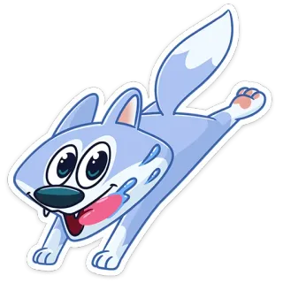 🏃‍♂️ f18112ea cartoon, dog, cute, animal, sticker, playful telegram sticker