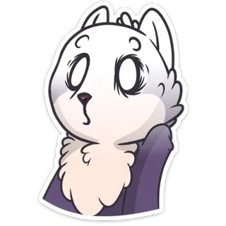 😳 93d3a3a5 tier, katze, weiß, cartoon, aufkleber, süß, fell telegram sticker