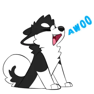 Husky Pack whatsapp stickers