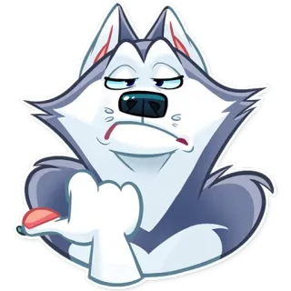 ⬅️ 69556841 Hund, Tier, Husky, Cartoon, Meme, Sarkasmus, Ausdruck telegram sticker
