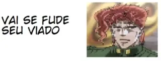 😡 0e282f00 Noriaki Kakyoin JoJo's Bizarre Adventure VAI SE FUDE SEU VIADO 动漫, 漫画, JOJO, 花京院, 冒犯, 侮辱, 梗 telegram sticker