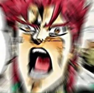 😱 722f79f2 Noriaki Kakyoin JoJo's Bizarre Adventure 动漫, 漫画, JOJO, 花京院, 震惊, 搞笑 telegram sticker