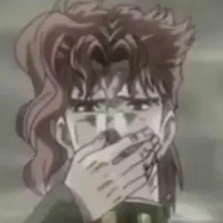 😱 7f09285d Kakyoin Noriaki JoJo's Bizarre Adventure 动漫, JOJO的奇妙冒险, 花京院, 惊讶, 震惊, 反应 telegram sticker