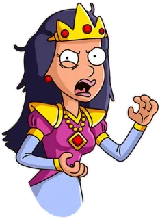 😖 5b65efc1 プリンセス, 漫画, 女性, 怒り, キャラクター, 王冠 telegram sticker