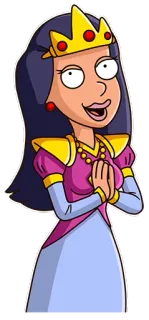 ☺️ 9661ce4d プリンセス, アニメ, キャラクター, 王冠, 女性 telegram sticker