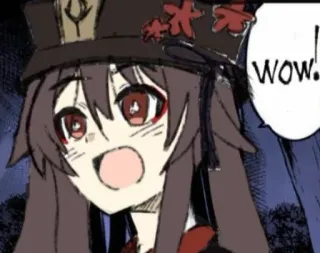 🤩 bebf73c4 WOW. Anime, Cartone animato, Personaggio, Carino, Wow telegram sticker