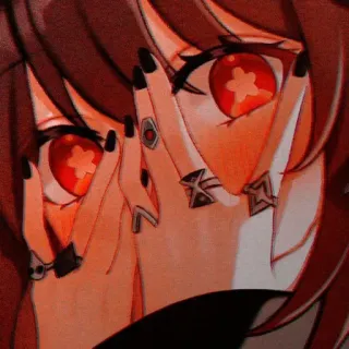 Hu Tao @nekostickerpack whatsapp stickers