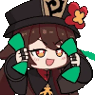 💸 1b614772 Hu Tao Genshin Impact 애니메이션, 비디오 게임, 원신, 호두, SD, 귀여운 telegram sticker