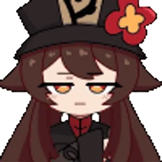 😒 407ddb76 Hu Tao Genshin Impact 애니메이션, 원신, 호두, 게임 캐릭터, 귀여운, 카와이, 치비 telegram sticker