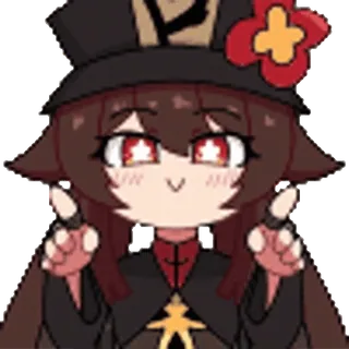💃 be95e7ad Hu Tao Genshin Impact 애니메이션, 치비, 비디오 게임, 귀여운, 와이푸 telegram sticker