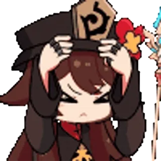 Hu Tao Animated by @qverlp telegram stickers
