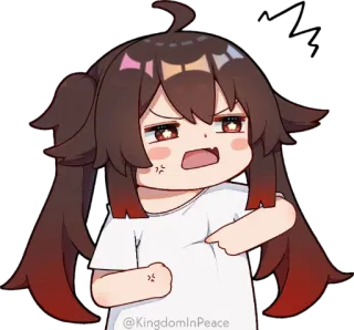 😠 3e232b9b Hu Tao Genshin Impact 动漫, Q版, 可爱, 女孩, 游戏, 原神 telegram sticker