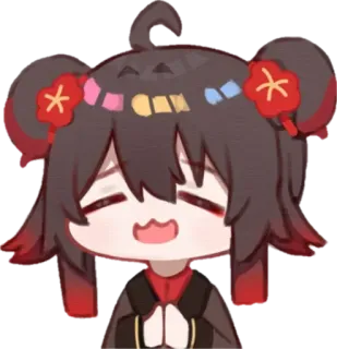 😙 6ab69843 Hu Tao Genshin Impact 动漫, 原神, 胡桃, 可爱, Q版 telegram sticker