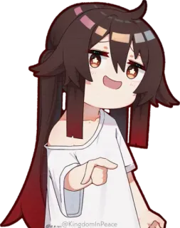 🤙 8eab1492 Hu Tao Genshin Impact 动漫, 原神, 胡桃, 可爱, 同人 telegram sticker