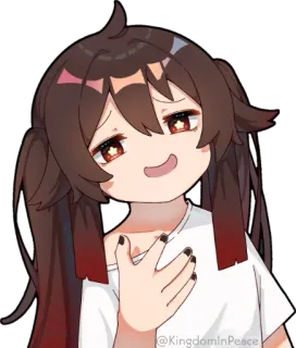 ✋ 9eb7b6d3 @KingdomInPeace 动漫, 卡通, 女孩, 角色, 绘画 telegram sticker