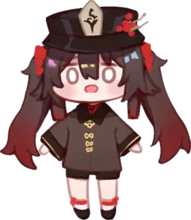 😯 fc83f763 Hu Tao Genshin Impact 动漫, 原神, 胡桃, 角色, 游戏, 可爱 telegram sticker