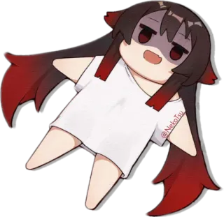 😀 fd608f34 @NekoTsu 动漫, Q版, 可爱, 贴纸, 角色, 插画 telegram sticker