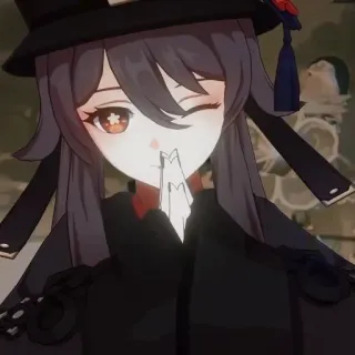 🙏 4482a898 Hu Tao Genshin Impact Anime, Spel, Genshin Impact, Hu Tao, Schattig, Personage telegram sticker