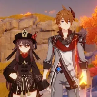 🌟 48bdc12b Hu Tao Genshin Impact Anime, Personages, Spel, Fantasy telegram sticker