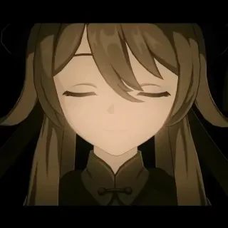 😌 c973c8be Hu Tao Genshin Impact Anime, Videogame, Genshin Impact, Hu Tao, Personage, Meisje, Leuk telegram sticker