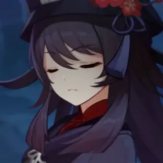 😑 d7a8bcf6 Hu Tao Genshin Impact Hu Tao, Genshin Impact, anime, videogame, personage, verdrietig telegram sticker