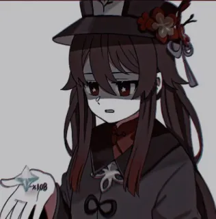 🍎 0fa89566 Hu Tao Genshin Impact x108 Anime, Gra wideo, Postać, Genshin Impact, Hu Tao telegram sticker