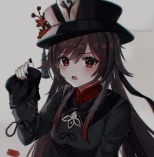 🍎 cace9747 Hu Tao Genshin Impact Anime, Kreskówka, Gra, Hu Tao, Genshin Impact telegram sticker