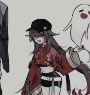 🍎 ec46711f Hu Tao Genshin Impact Anime, Genshin Impact, Hu Tao, Gra wideo, Postać telegram sticker