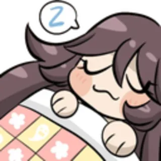 🌸 78160ce2 sleep, sleeping, anime, cartoon, cute, z telegram sticker