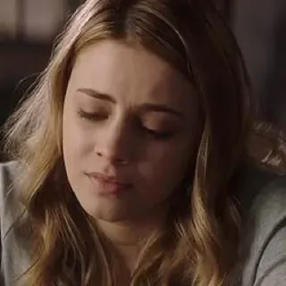 😔 be462192 женщина, блондинка, грустная, портрет whatsapp sticker