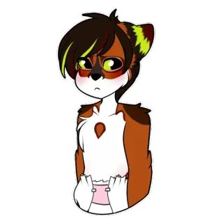 😐 24e9a210 兽人, 兽化, 可爱, 角色, 插画, 卡通 whatsapp sticker