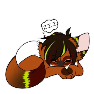 😴 61efb731 ZZZ 动物, 睡觉, 毛茸茸, zzz, 可爱 whatsapp sticker