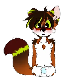 💬 74c1df83 兽人, 卡通, 尿布 whatsapp sticker