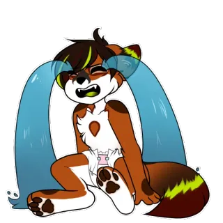 😭 c1cb5991 兽人, 哭泣, 拟人, 卡通, 贴纸 whatsapp sticker