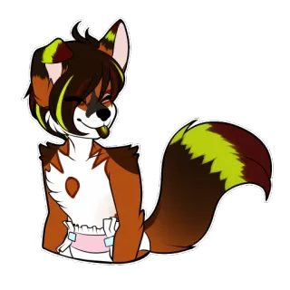 😝 f8730252 兽人, 拟人, 狐狸, 卡通, 动物, 角色 whatsapp sticker