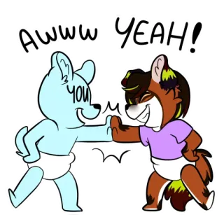 🙏 103849e7 Awww Yeah! Мультфильм, Животные, Пушистый, Праздник, Счастливый telegram sticker