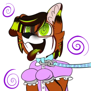 😃 2416bccc Фурри, Антро, Собака, Животное, Мультик, Платье, Ошейник, Гипноз telegram sticker