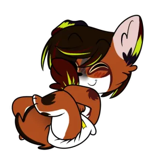 😌 7e344b88 лиса, мультик, животное, милый, пушистый, каваий telegram sticker