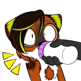 🍼 83bbc548 Фурри, Мультфильм, Детская бутылочка, Кормление, Антропоморфный telegram sticker