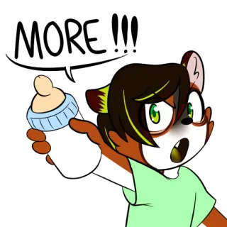 🍼 c82763f1 MORE !!! Детская бутылочка, Мультфильм, Животное, Милый, Больше telegram sticker