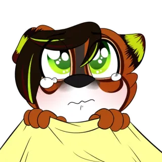 😢 ffeabf9b животное, мультик, милый, грустный, плачущий, пушистый, выдра, каваи telegram sticker